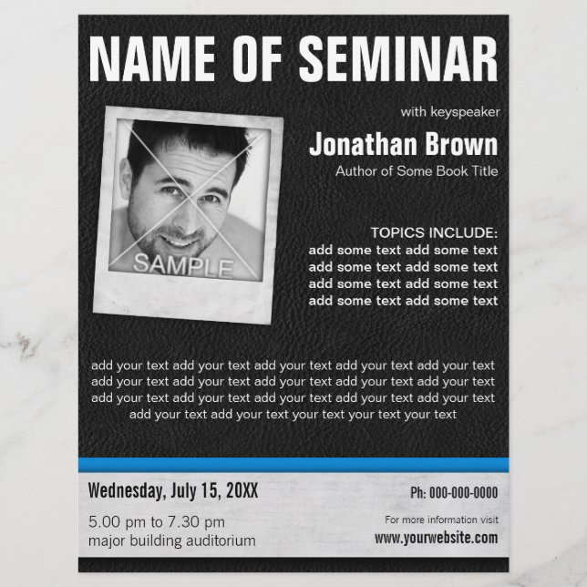 Leather Photo Conference Seminar Flyers (Front)