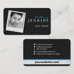 Leather Photo Frame Actor Business Cards