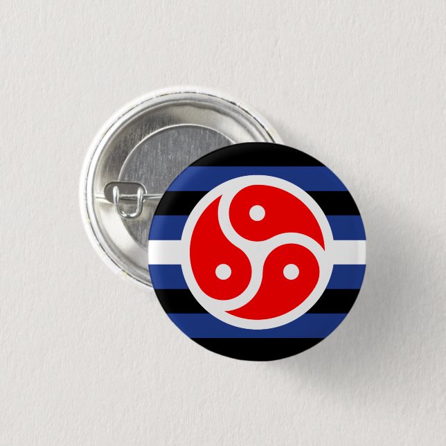 Leather Practice Pride Flag 3 Cm Round Badge (Front & Back)