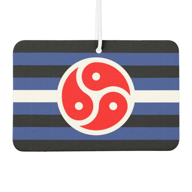 Leather Practice Pride Flag Car Air Freshener (Front)