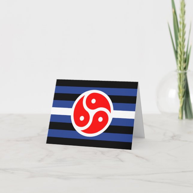 Leather Practice Pride Flag Card (Front)