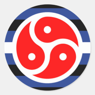 Leather Practice Pride Flag Classic Round Sticker