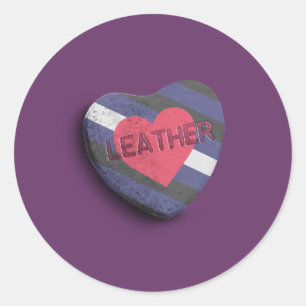 LEATHER PRIDE CANDY CLASSIC ROUND STICKER