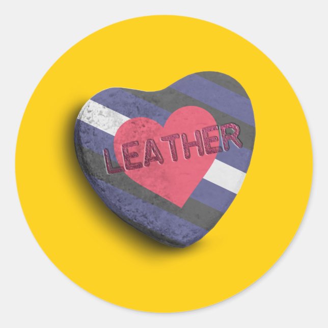 LEATHER PRIDE CANDY CLASSIC ROUND STICKER (Front)