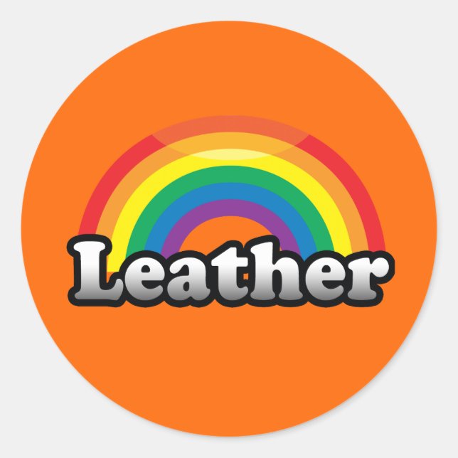 LEATHER PRIDE CLASSIC ROUND STICKER (Front)