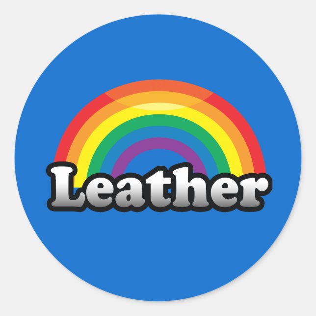 LEATHER PRIDE CLASSIC ROUND STICKER (Front)