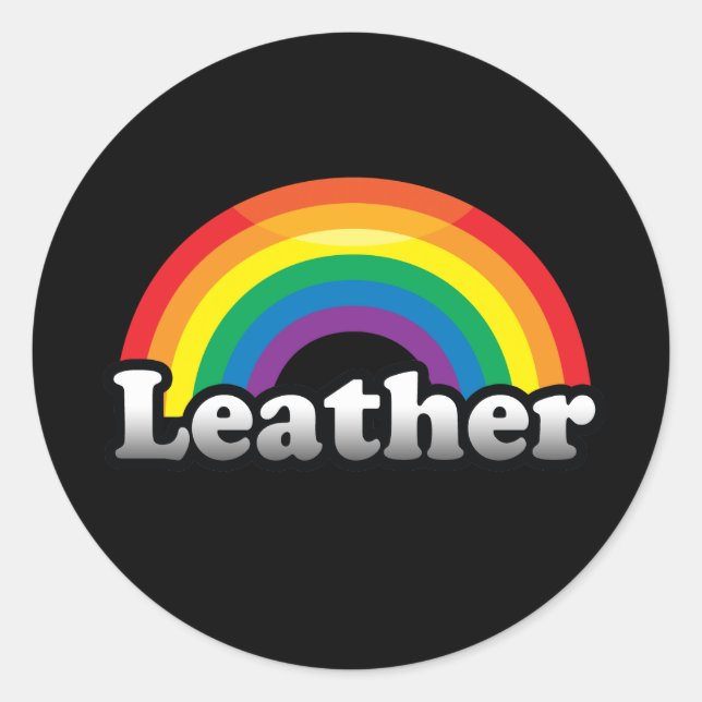 LEATHER PRIDE CLASSIC ROUND STICKER (Front)