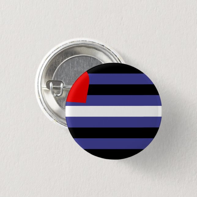 Leather Pride Flag 3 Cm Round Badge (Front & Back)
