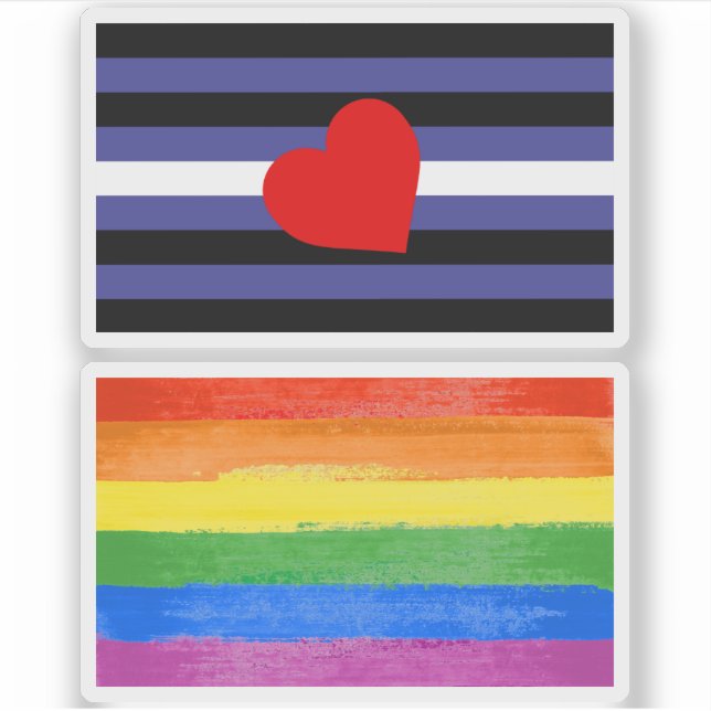 Leather Pride Flag and Heart (Front)