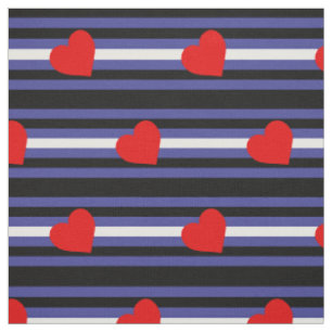 Leather Pride Flag and Heart Fabric