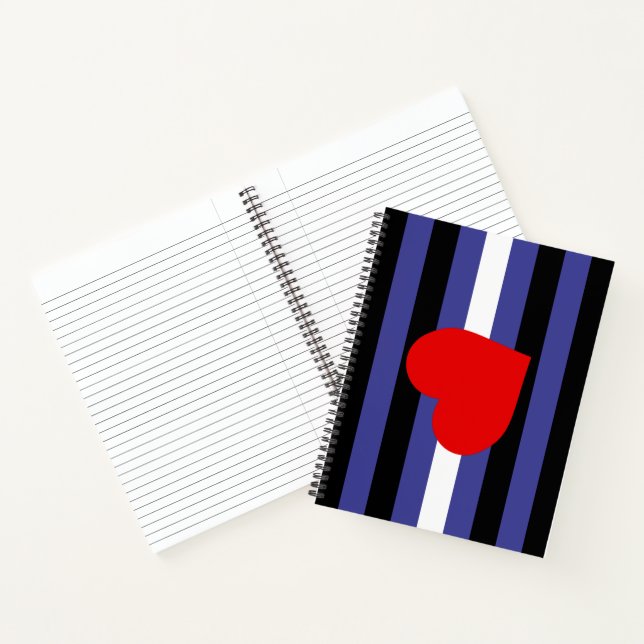 Leather Pride Flag and Heart Notebook (Inside)