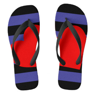 Leather Pride Flag and Heart Thongs