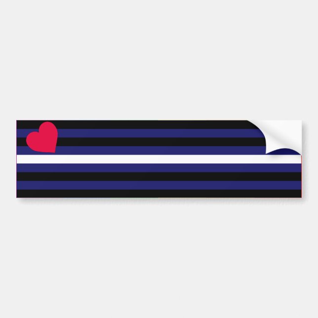 LEATHER PRIDE FLAG BAR BUMPER STICKER (Front)