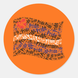 Leather Pride Flag Classic Round Sticker