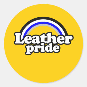 Leather Pride Flag Classic Round Sticker