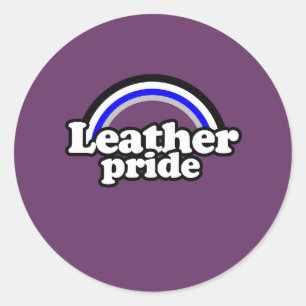 Leather Pride Flag Classic Round Sticker