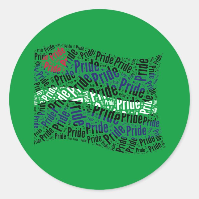 Leather Pride Flag Classic Round Sticker (Front)