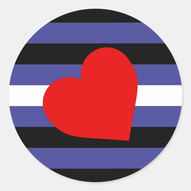 Leather Pride Flag Classic Round Sticker (Front)