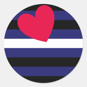 Leather Pride Flag Classic Round Sticker