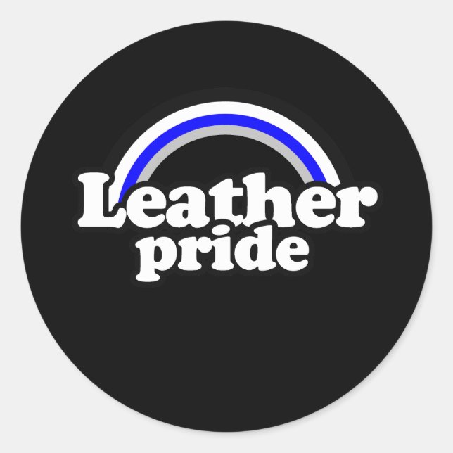 Leather Pride Flag Classic Round Sticker (Front)