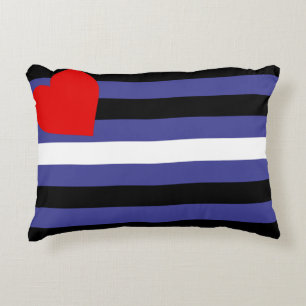 Leather Pride Flag Decorative Cushion