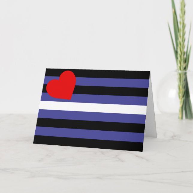 Leather Pride Flag Holiday Card (Front)