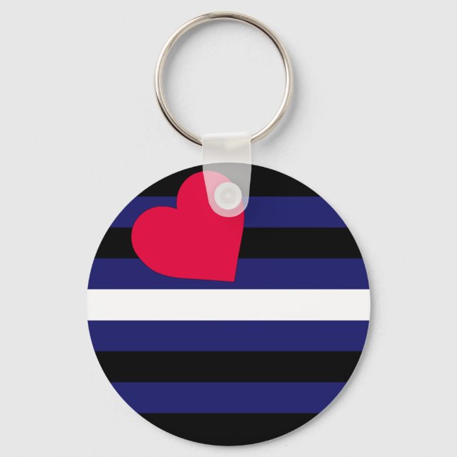 Leather Pride Flag Keychain (Front)