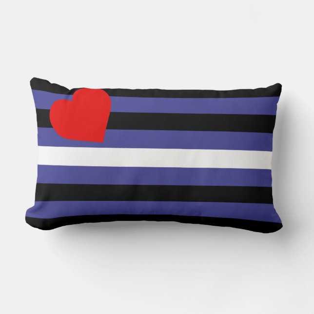 Leather Pride Flag Lumbar Cushion (Front)