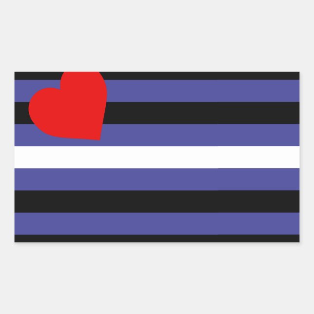 Leather Pride Flag Rectangular Sticker (Front)