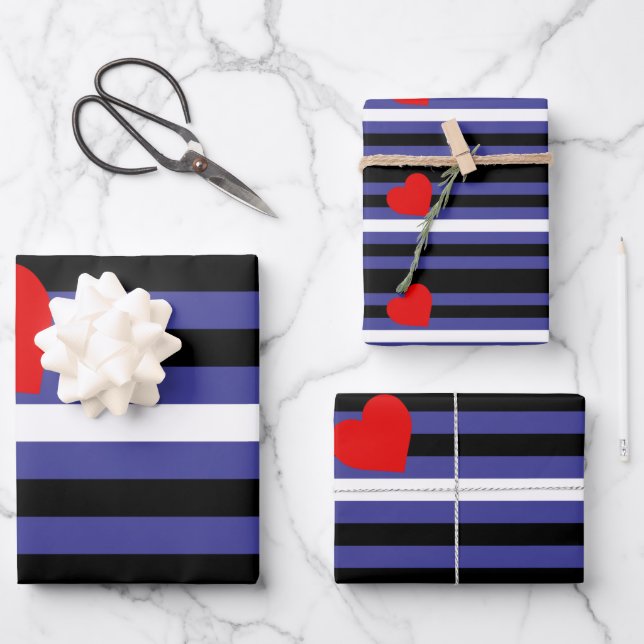 Leather Pride Flag Wrapping Paper Sheet (Front)