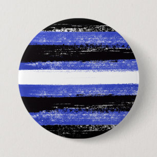Leather Pride Paint Stripes 7.5 Cm Round Badge