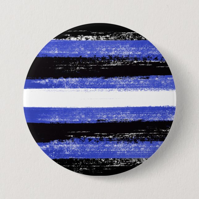 Leather Pride Paint Stripes 7.5 Cm Round Badge (Front)