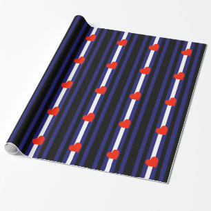 LEATHER PRIDE STRIPED HEART VERTICAL - 2014 PRIDE. WRAPPING PAPER