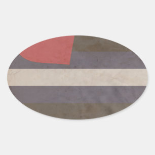 LEATHER PRIDE VINTAGE DESIGN OVAL STICKER