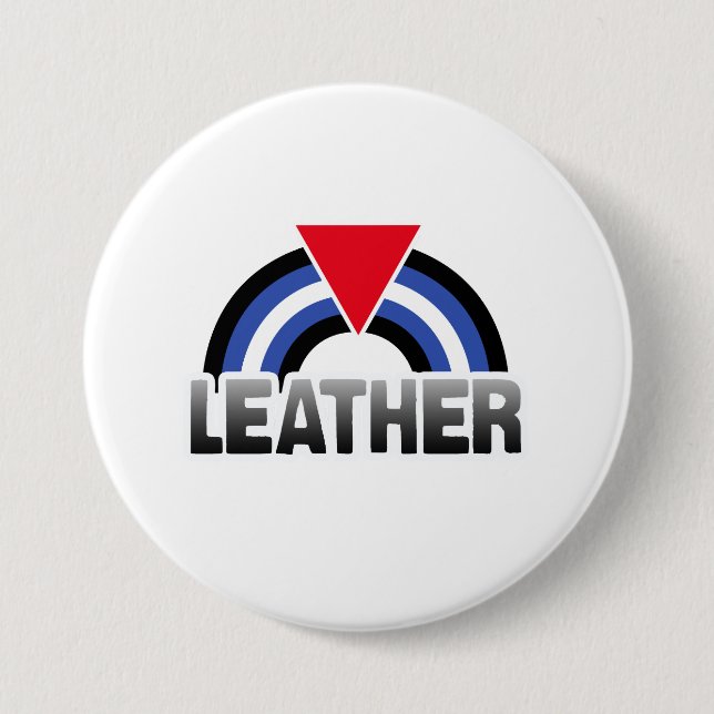 Leather Queer Pride 7.5 Cm Round Badge (Front)