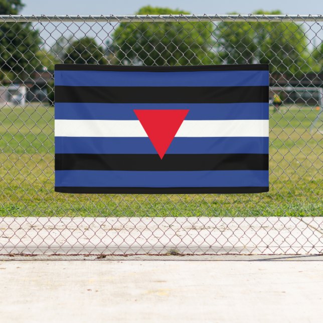 Leather Queer Pride Flag Banner (Insitu)