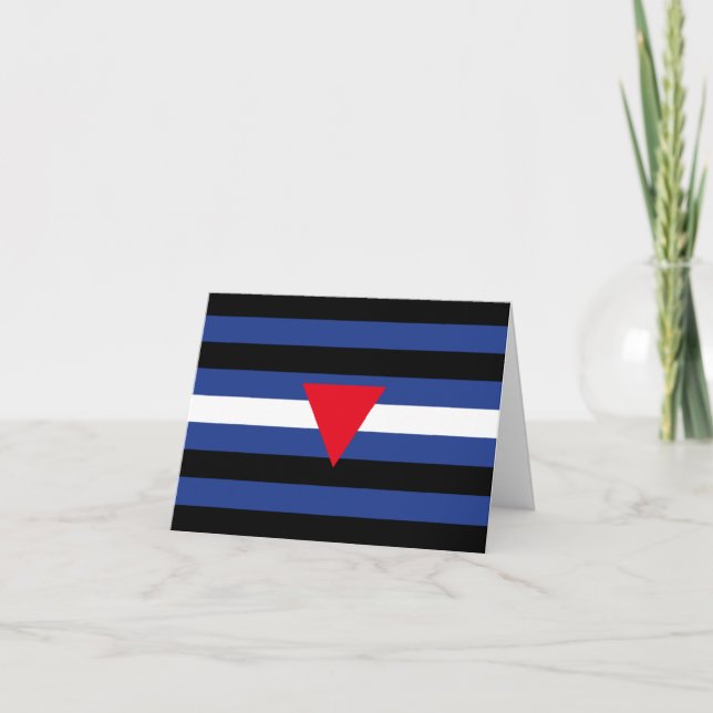 Leather Queer Pride Flag Card (Front)