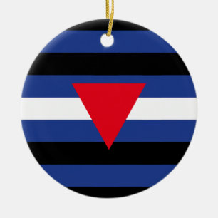 Leather Queer Pride Flag Ceramic Ornament