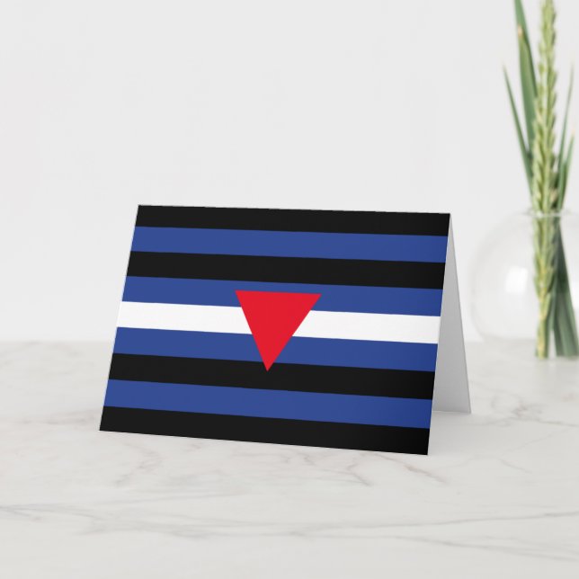 Leather Queer Pride Flag Holiday Card (Front)