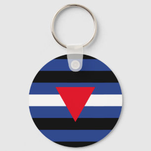 Leather Queer Pride Flag Key Ring