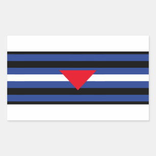 Leather Queer Pride Flag Rectangular Sticker
