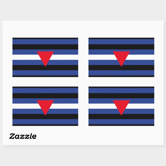 Leather Queer Pride Flag Rectangular Sticker (Sheet)