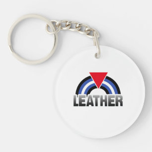 Leather Queer Pride Key Ring