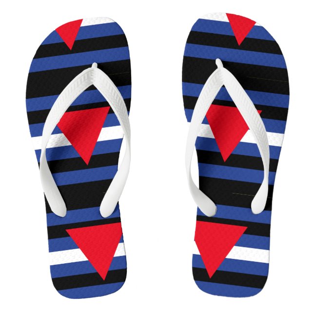Leather Queer Pride Thongs (Footbed)