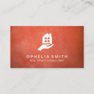 Leather Real Estate   Realtor Agent Business Card