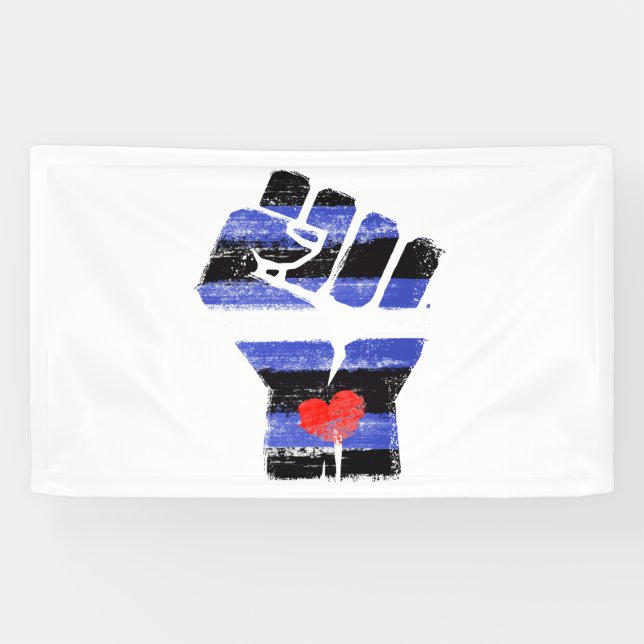 LEATHER RESIST FIST BANNER (Horizontal)