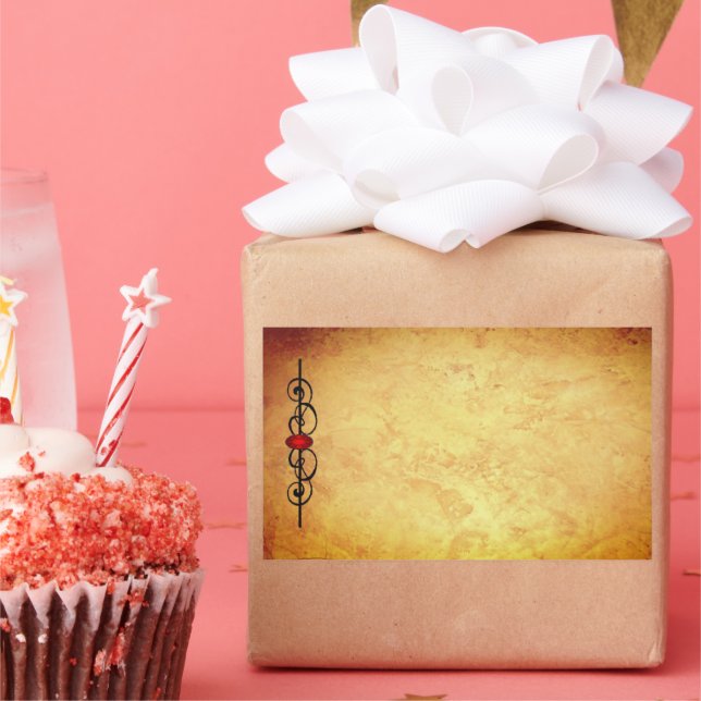 Leather & Ruby CUSTOM Profile CARD Rectangular Sticker (Party)