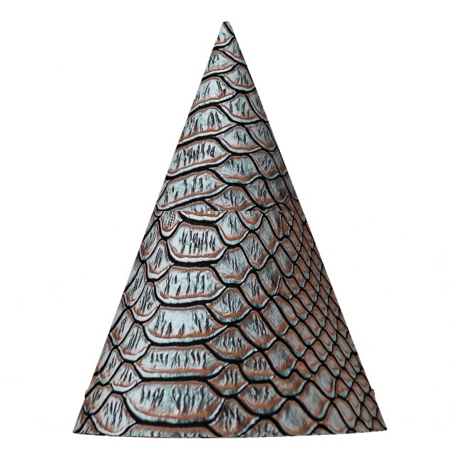 Leather skin, textured background party hat (Front)