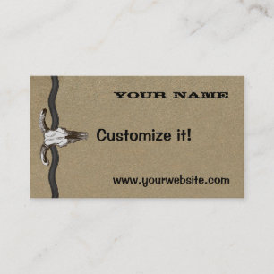 Leather & Skull Western Business Cards