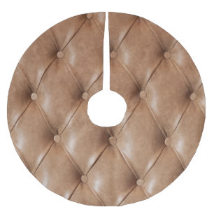 Leather Sofa: Textured Background Brushed Polyester Tree Skirt
